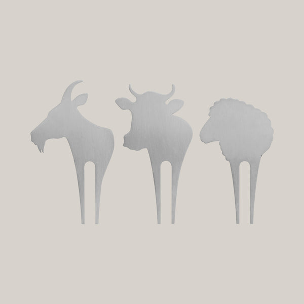 Animal Cheese Pick Set - Stainless Steel