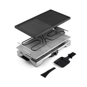 Swissmar Verso 8 Person Indoor Outdoor Raclette Cast Iron Top